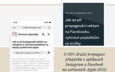 Vyhněte se 30% poplatku za boostování reklam z aplikace Instagram a Facebook na zařízeních Apple (iOS)